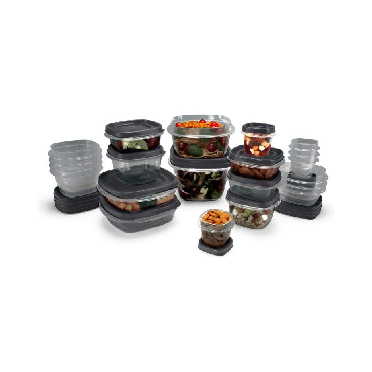 Rubbermaid EasyFindLids Food Containers, BPA-Free, Microwave & Dishwasher Safe