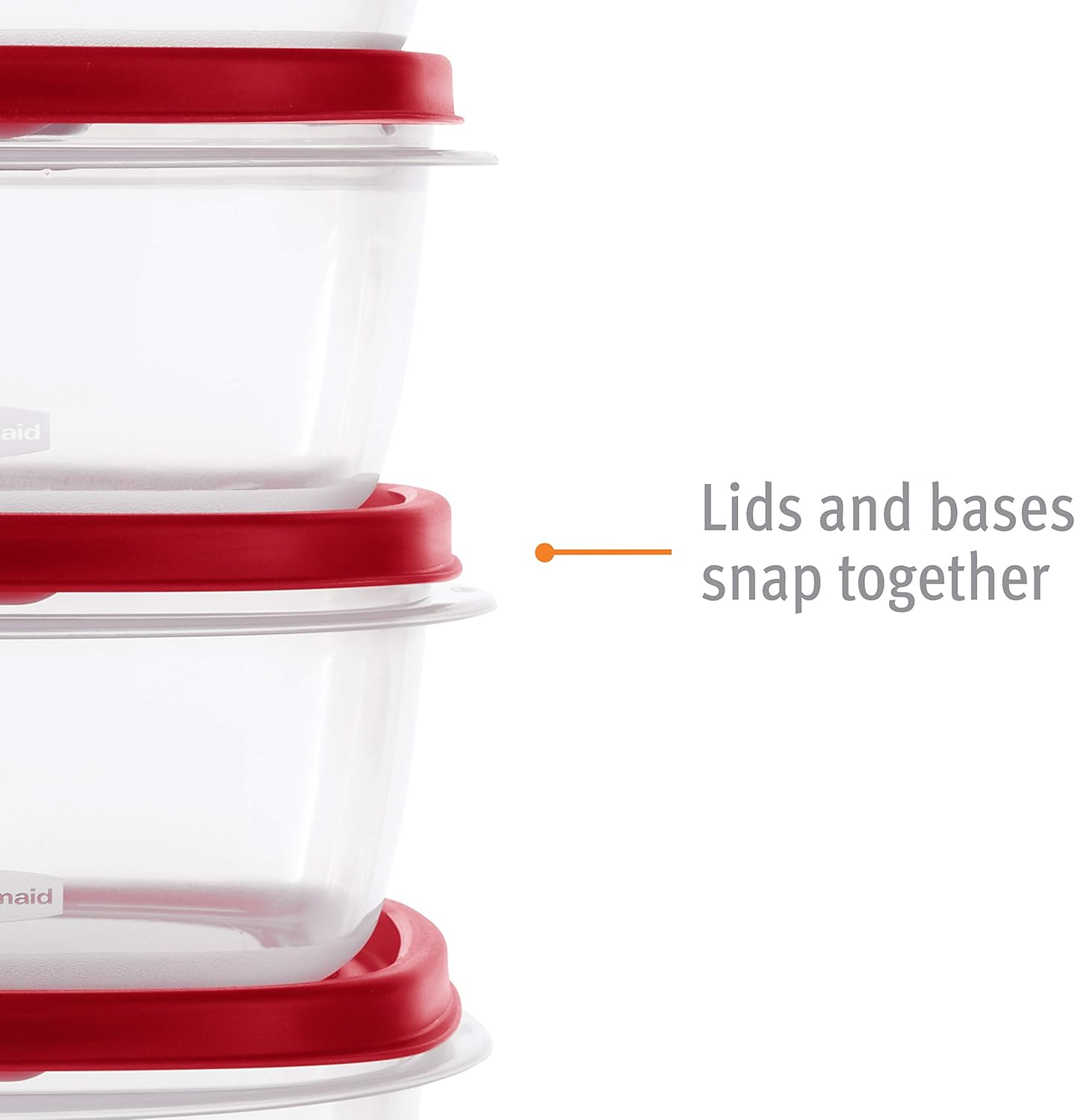 Rubbermaid EasyFindLids Food Containers, BPA-Free, Microwave & Dishwasher Safe