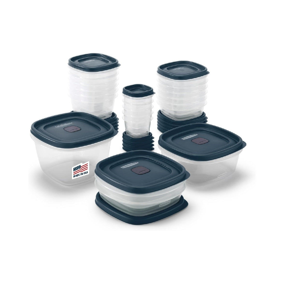 Rubbermaid EasyFindLids Food Containers, BPA-Free, Microwave & Dishwasher Safe