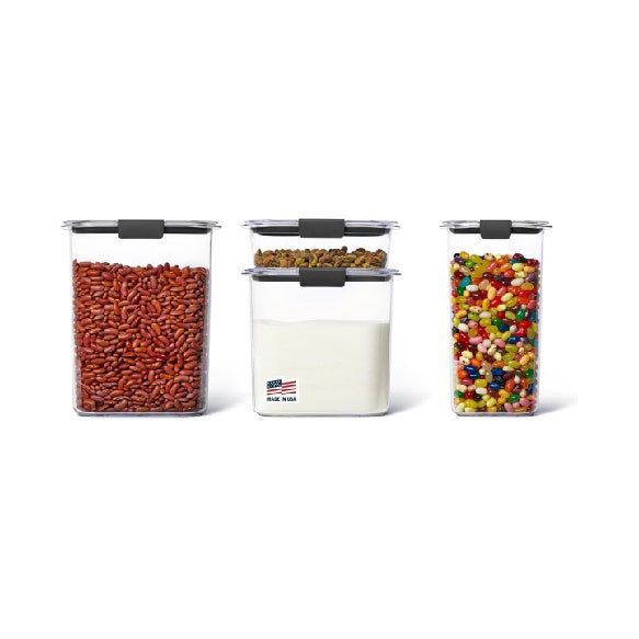 Rubbermaid Brilliance Airtight Cereal Container, BPA-Free, Dishwasher-Safe