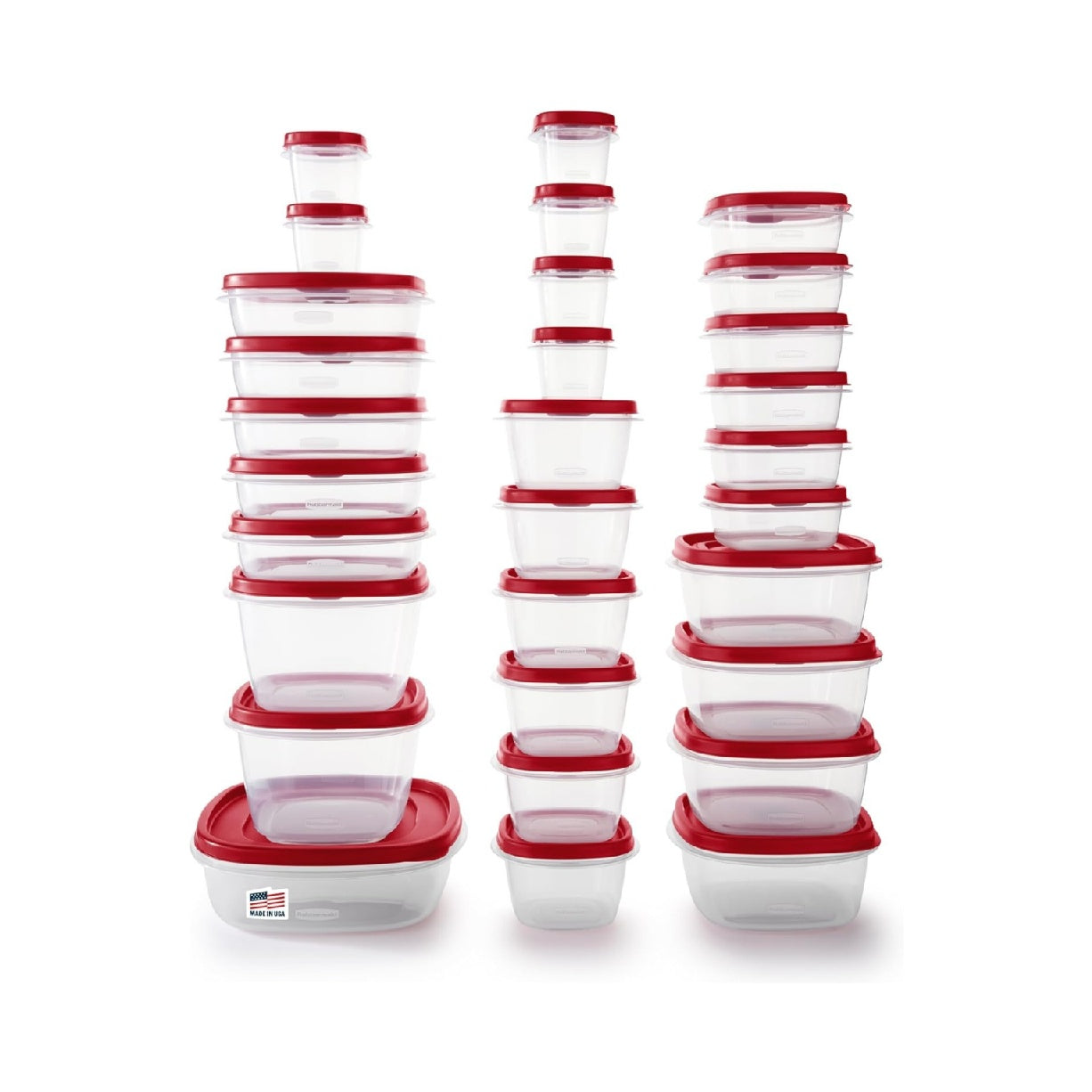 Rubbermaid EasyFindLids Food Containers, BPA-Free, Microwave & Dishwasher Safe