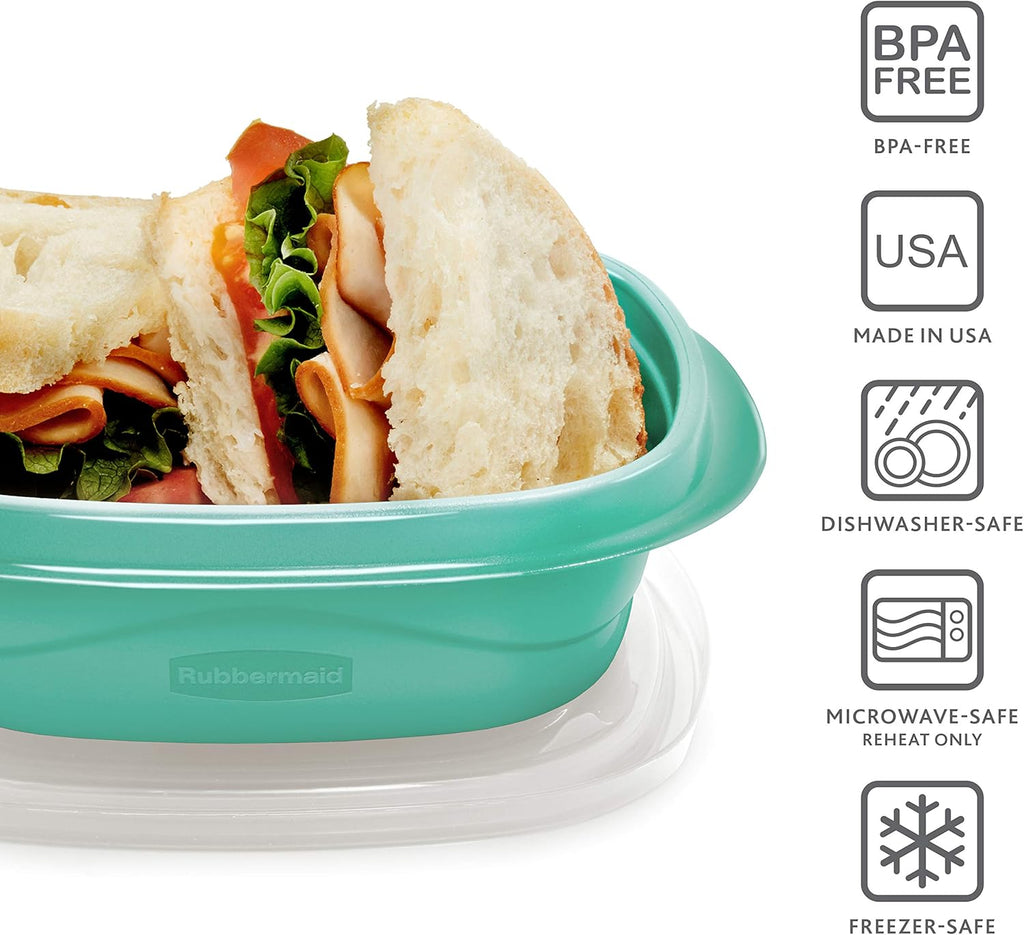Rubbermaid 50-Piece Food Container Set with Lids, BPA-Free, Dishwasher Safe