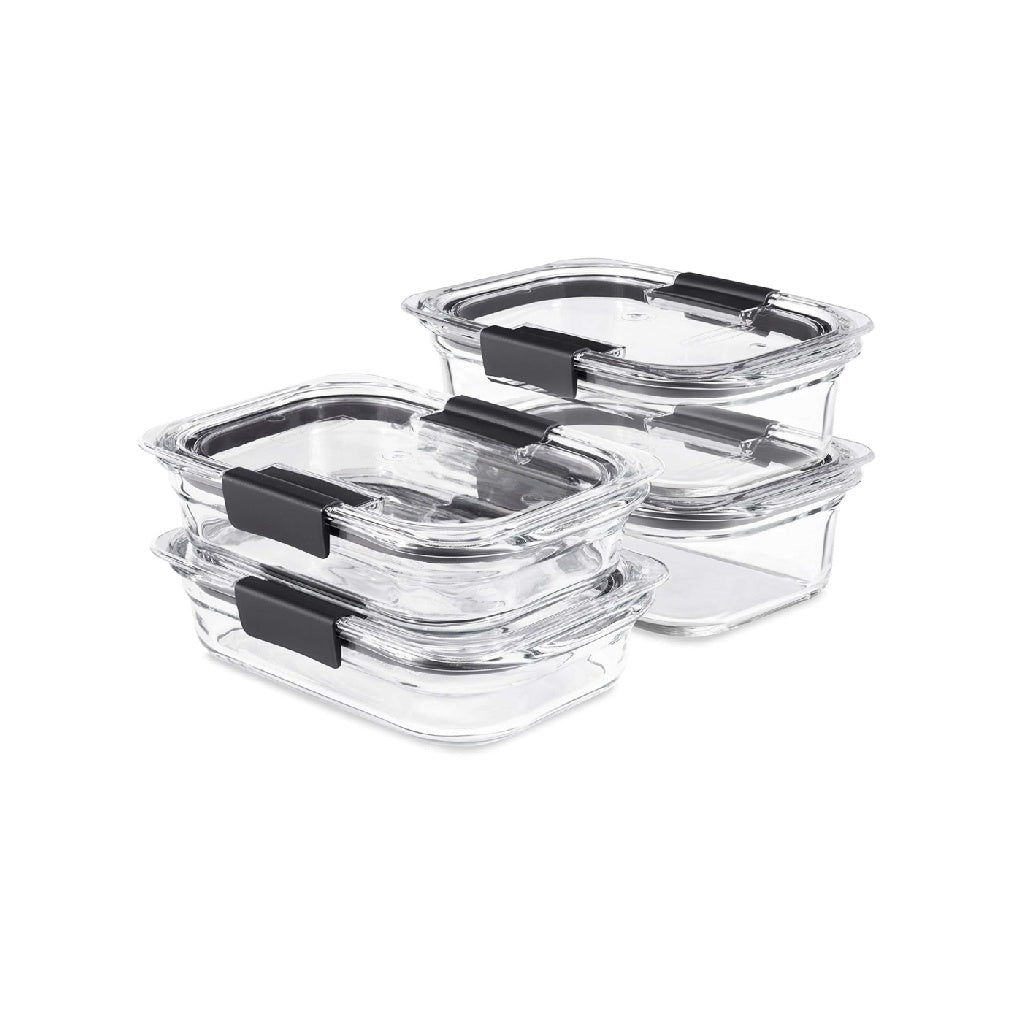 Rubbermaid Brilliance Glass Food Storage Containers, BPA-Free, Leak-Proof